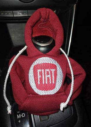 Чехол кофта худи аксессуар на кпп car hoodie fiat фиат бордовый подарок автомобилисту 10070