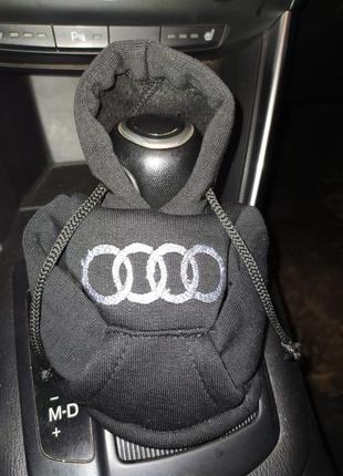 Чехол кофта худи аксессуар на кпп car hoodie ауди audi черный подарок автомобилисту 10070