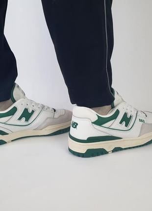 Кроссовки репл. мужские зеленые new balance 550 green white. женские кроссовки репл. белые с зеленым нью10 фото