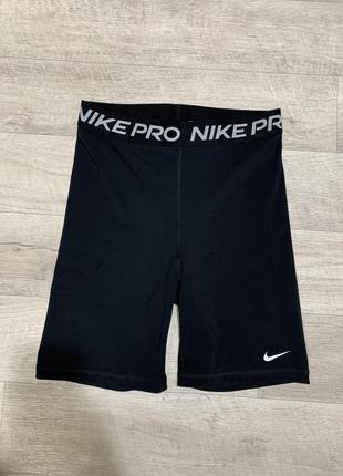 Велосипедки, шорты nike pro, р.s (m). высокая талия