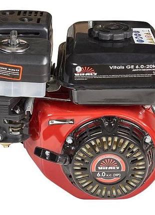 Бензиновий двигун vitals ge 6.0 20kr одноциліндровий мотор для генератора. ve-33