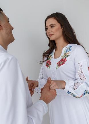 Вишита весільна жіноча сукня 