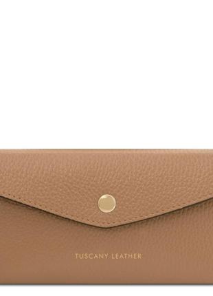 Женская кожаная сумка конверт tuscany leather tl142322 (champagne)