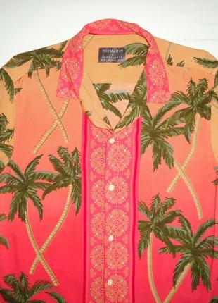 Рубашка  гавайская primark regular fit viscose гавайка (s) 3