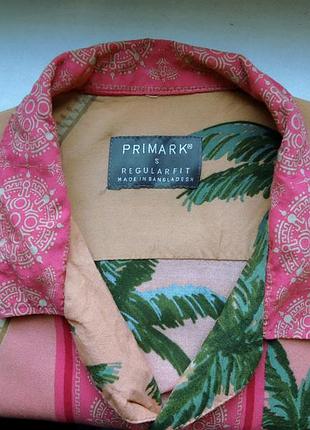 Рубашка  гавайская primark regular fit viscose гавайка (s) 4