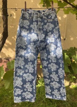 Акція‼️ 👖 джинси для дівчинки пошив кльош від h&m без дефектів, ідеальні пояс регулюється резинкою