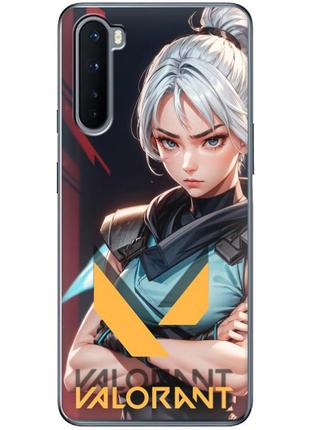 Чехол силиконовый с картинкой на oneplus nord (valorant jett, валорант джетт)