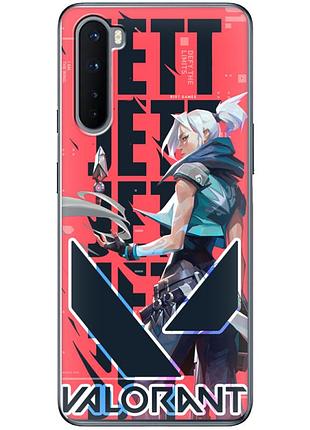 Чехол силиконовый с картинкой на oneplus nord (valorant jett, валорант джетт)