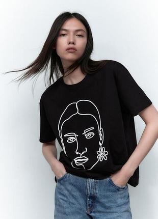 Котонова футболка zara
