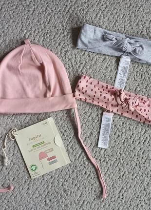 Набір шапка+пов'язки 74/80