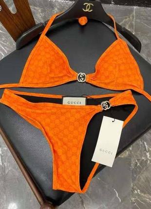 Купальник брендовий у стилі gucci два кольора