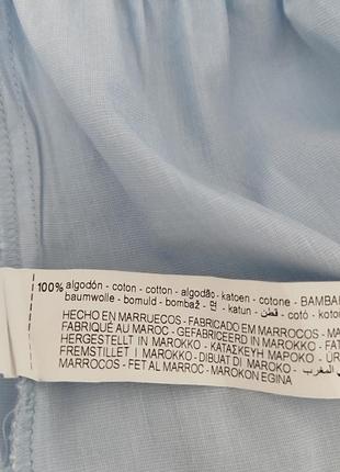 Бавовняний голубий топ на бретелях zara6 фото