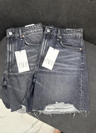 Джинсові шорти zara бермуды