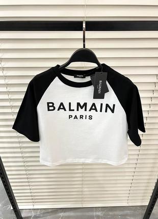 Укороченная футболка balmain