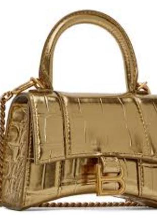 Сумка кожаная в стиле balenciaga gold