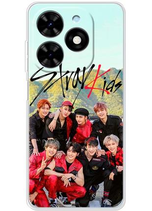 Чохол силіконовий з картинкою на tecno spark go 2024 (stray kids boy band, стрей кідс)