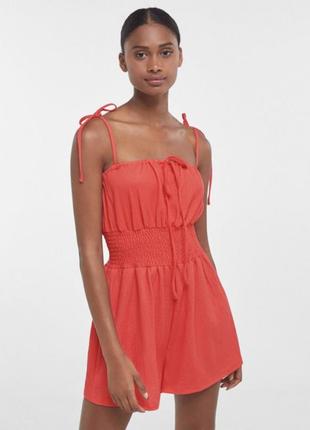 Красный летний комбинезон от bershka