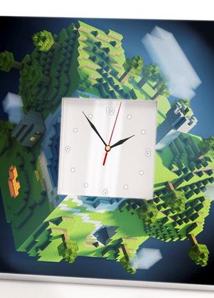 Годинник "майнкрафт. minecraft" для дитячої кімнати, спальні, стильна прикраса інтер'єру, подарунок дитині