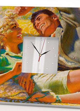 Шалено стильний годинник з ретро декором "любов" вінтаж пінап для спальні, подарунок для закоханих, річниця
