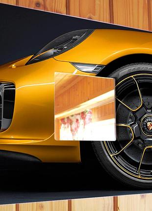 Зеркало декоративное с уникальным дизайном авто "porsche. порше" фанатам автомобилей, подарок в интерьер