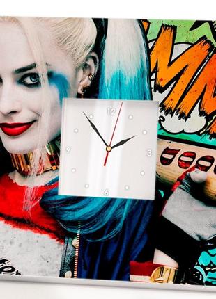 Гарний годинник у дитячу "харлі квінн. harley quinn" стильна прикраса інтер'єру спальні, бару, кав'ярні