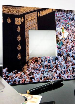 Декоративное зеркало с фото "мекка. хадж. кааба. ислам" подарок, украшение интерьера...