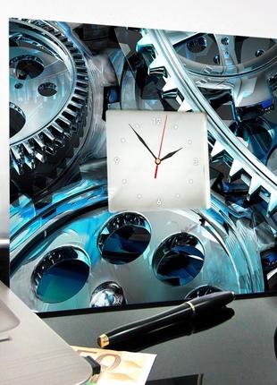 Годинник з малюнком "стімпанк шестерінки" офіс, клуб, бар, ресторан, кафе3 фото