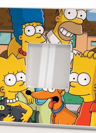 Декоративное зеркало с героями мульта "симпсоны. the simpsons" в детскую комнату,...
