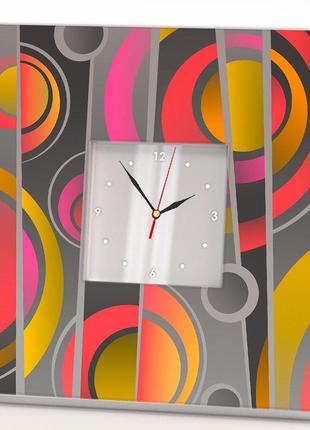 Дизайнерские необычные часы "абстракция. круги" украшение интерьера в спальню, офис, квартиру, дом
