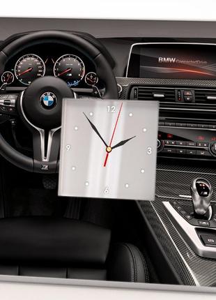 Декоративные часы с авто "bmw. бмв" для водителей и автолюбителей, для гаража, стильный подарок