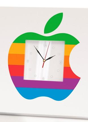 Часы "логотип apple" стильное дизайнерское украшение интерьера для спальни, дома, офиса, магазина, подарок