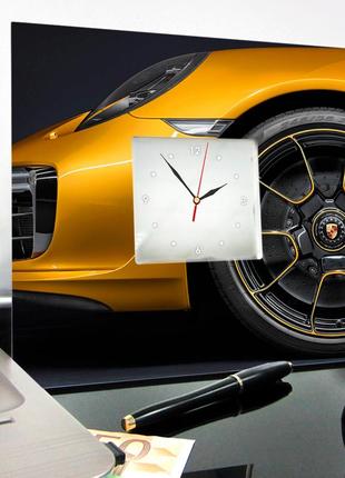 Эксклюзивные часы с уникальным дизайном авто "porsche. порше" для любителей автолюбителей и фанатов3 фото