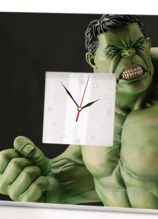 Настінний годинник "халк. hulk. супергерой. комікси" красива прикраса для дитячої кімнати, подарунок дитині