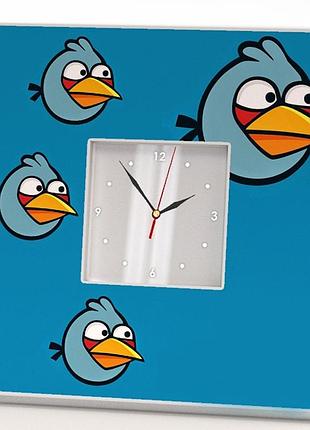 Настінний годинник «angry birds» декоративний прикольний подарунок прикраса в дитячу кімнату, спальню