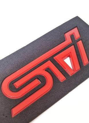 Емблема напис subaru sti багажника