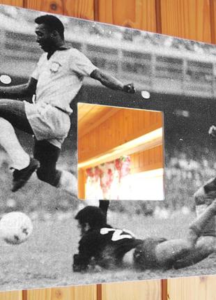 Декоративное зеркало с футбольной тематикой "пеле" для футболистов и фанатов спорта, украшение спальни