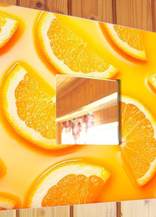 Декоративное зеркало с апельсинами. стильный подарок для кухни. украшение интерьера дома, кафе, бара, ресторан