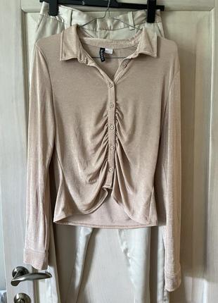 Блуза із блискучою ниткою h&m