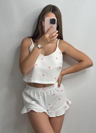 Обольстительная летняя пижама из натуральной ткани ❤️‍🔥