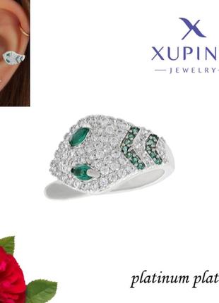 Сережка на одне вухо кафа кобра на середину хрящика xuping platinum plated