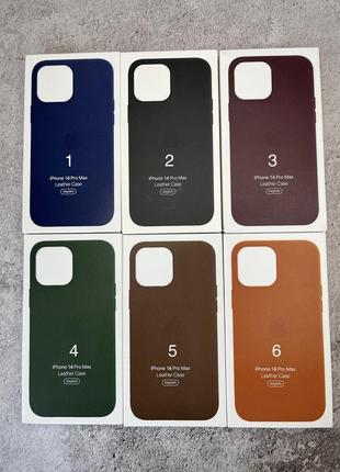 Чехол apple leather case magsafe + animation full size iphone 14 pro max / кожаный чехол для айфон / анимация