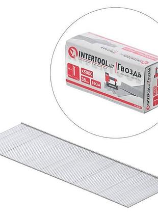 Гвоздь для степлера pt-1603, pt-1612 38мм (18ga) 1.0*1.25мм 5000шт/упак intertool pt-8638