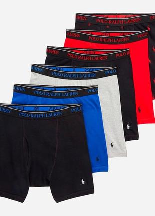Спідня білизна для чоловіків труси polo ralph lauren boxer набір 6 шт. розмір m
