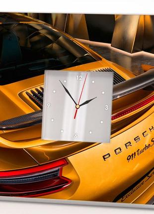 Часы "porsche 911. порше" подарок для автолюбителей и фанатов, декор спальни, гаража, мастерской, сто