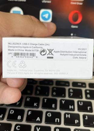 Кабель usb-c to usb-c 2m original oem type-c для macbook / ipad / iphone / кабель для зарядки4 фото