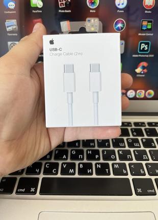 Кабель usb-c to usb-c 2m original oem type-c для macbook / ipad / iphone / кабель для зарядки