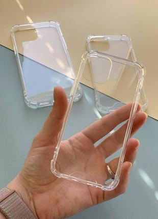 Чехол противоударный для iphone 13 / чехол противоударный для айфон / прозрачный / высокое качество
