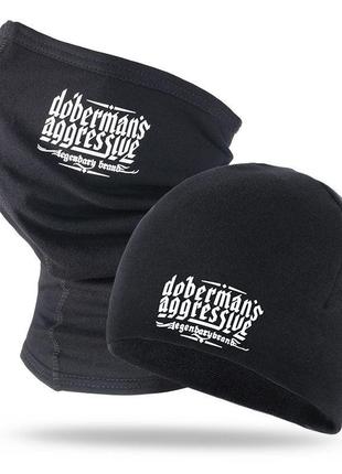 Комплект шапка и снуд dobermans aggressive black