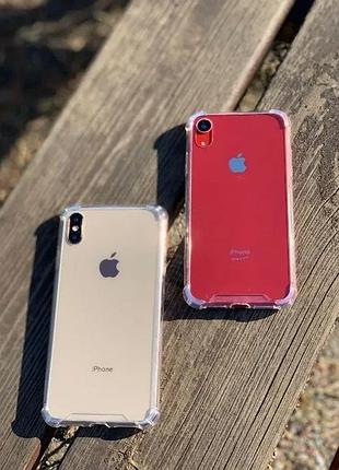 Чехол противоударный для iphone xr / чехол противоударный для айфон / прозрачный / высокое качество