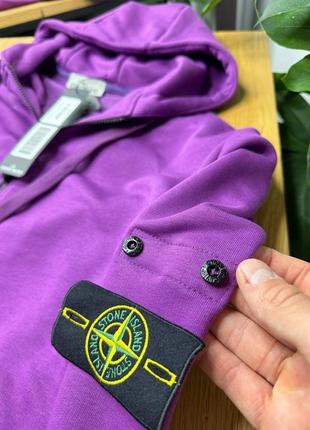 Zip hoodie stone island violet5 фото